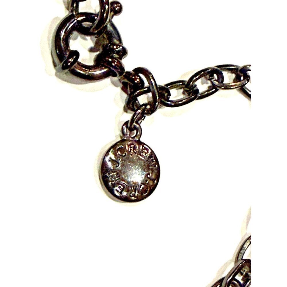 J. CREW FAUX PEARL BLACKENED JAPAN CHAIN RHINESTONE 5 STRAND 33" NECKLACE LN - Picture 5 of 5